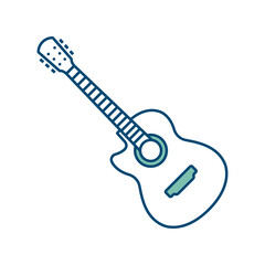 guitar icon vector design template in white background