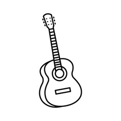 guitar icon vector design template in white background