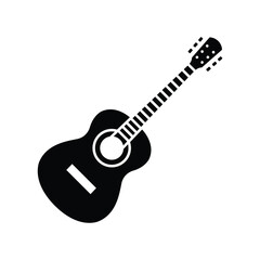 guitar icon vector design template in white background