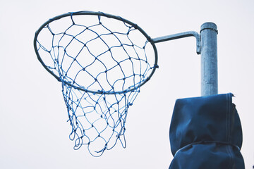 Sports, basketball and netball hoop for training, fitness and a game at school or in public. Rim,...