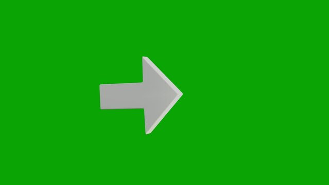 3d animated arrow icon on green background