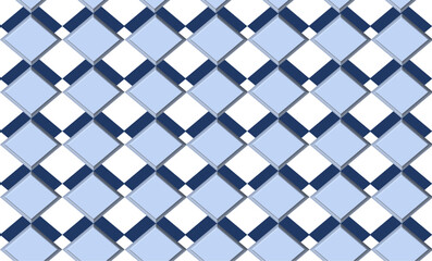 blue tone diamond checkerboard repeat pattern, replete image, design for fabric printing