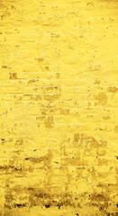 Yellow brick wall backgrounds, brick room, interior textured, wall background.
