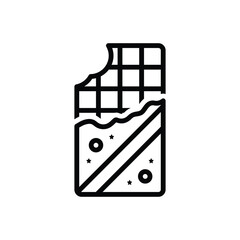 Black line icon for chocolate