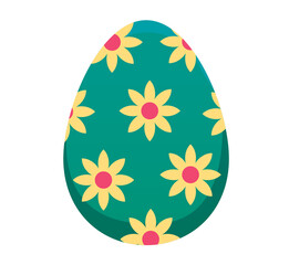 easter eggs isolated vector flat design