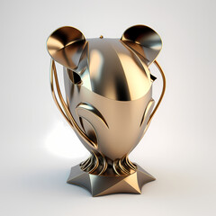 Trophy With Rat/Mouse Design. Generative AI