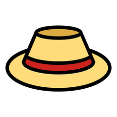 Hat color line icon