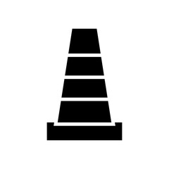 construction cone icon or logo isolated sign symbol vector illustration - high quality black style vector icons
