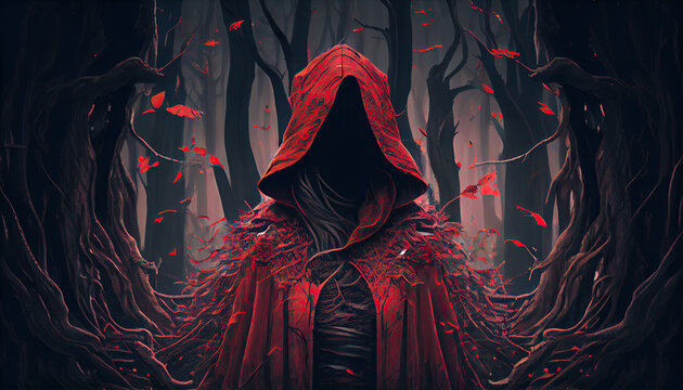 A Enchanting Presence in the Woods, Cloaked in Hoodie