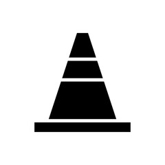construction cone icon or logo isolated sign symbol vector illustration - high quality black style vector icons
