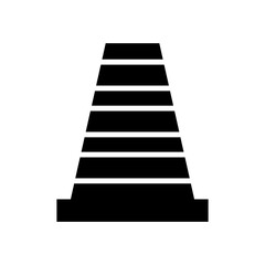 construction cone icon or logo isolated sign symbol vector illustration - high quality black style vector icons
