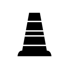 construction cone icon or logo isolated sign symbol vector illustration - high quality black style vector icons
