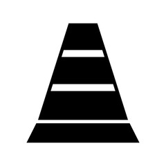 construction cone icon or logo isolated sign symbol vector illustration - high quality black style vector icons
