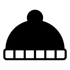 Beanie hat solid icon