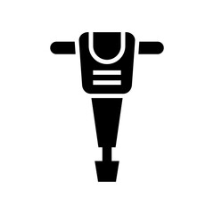 jackhammer icon or logo isolated sign symbol vector illustration - high quality black style vector icons
