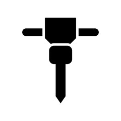 jackhammer icon or logo isolated sign symbol vector illustration - high quality black style vector icons
