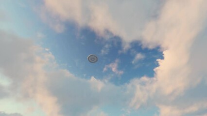 UFO Flying 3D Video Animation