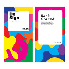 Vector Illustration colorful liquid and fluid abstract with colorful shape for banner  and card template