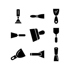 putty knife icon or logo isolated sign symbol vector illustration - high quality black style vector icons
