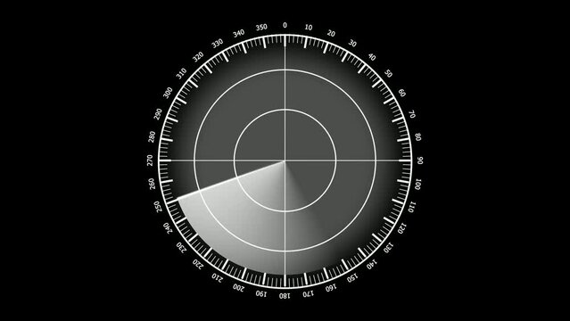 Rader Hud technology rotated animated, Object location detection  technology and signal waves .