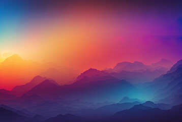 Gradient colorful background image, generative ai