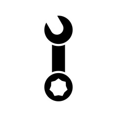 spanner icon or logo isolated sign symbol vector illustration - high quality black style vector icons
