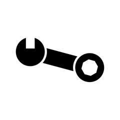 spanner icon or logo isolated sign symbol vector illustration - high quality black style vector icons
