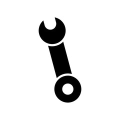 spanner icon or logo isolated sign symbol vector illustration - high quality black style vector icons
