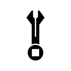 spanner icon or logo isolated sign symbol vector illustration - high quality black style vector icons
