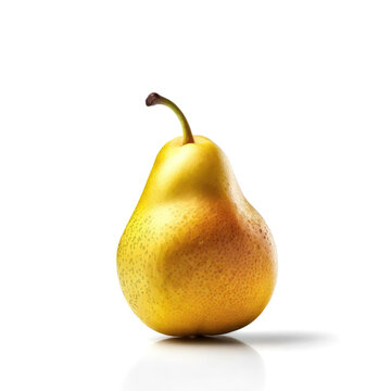  pear isolated on white background.generative AI. 
