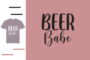 Beer babe t shirt design