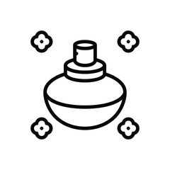 Black line icon for fragrance