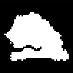 Fototapeta premium Pixel map of Senegal. Vector illustration.