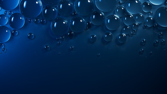 Blue Dew Drops Background.