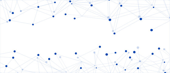 Navy blue network. Abstract connection on white background. Network technology background with dots and lines for desktop. Ai system background. Abstract concept. Line background, network technology