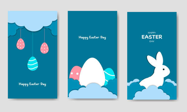 Happy Easter Day Bundle Template Illustration