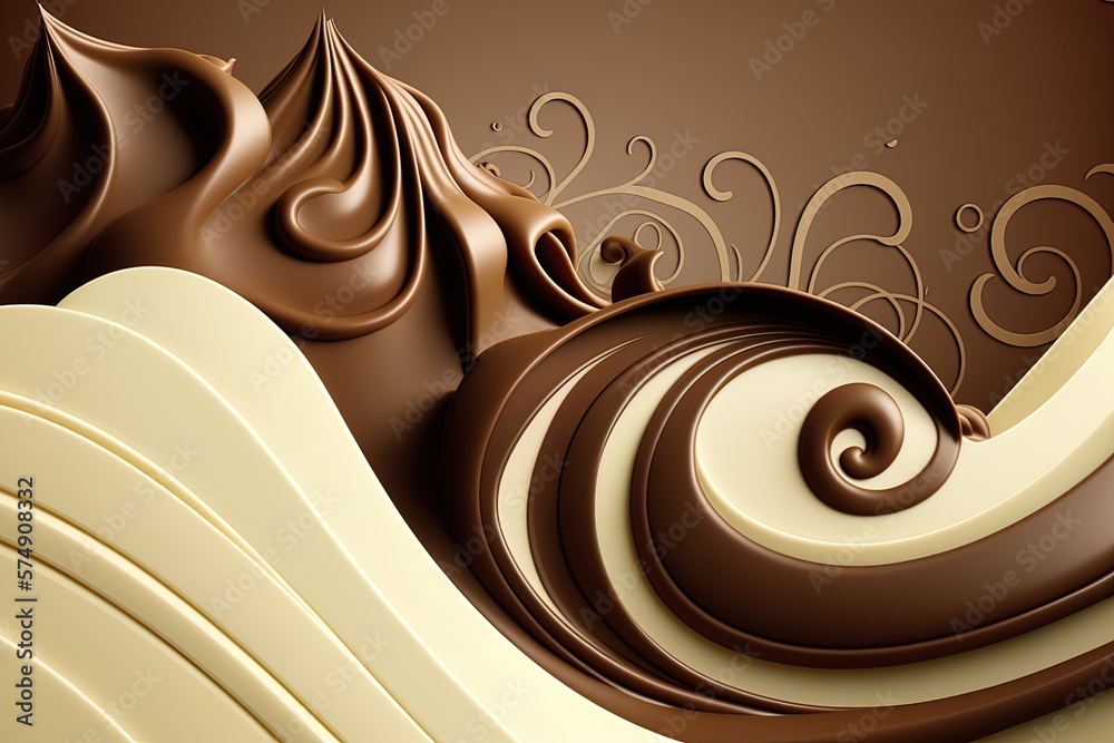 Canvas Prints Chocolate background, generative ai