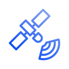 Icon satellite, signal, Internet of thing, wireless, Wi-Fi, signal. vector illustration. editable file