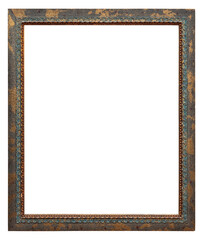 Wooden photo frame golden and green