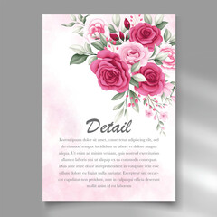 Elegant floral template wedding card	