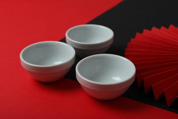 Concept of hot drink, asian tea accessories