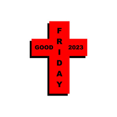 Fototapeta premium Good Friday icons symbol christian holiday illustration PNG