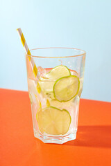 Glass of mojito, delicious fresh summer cocktail