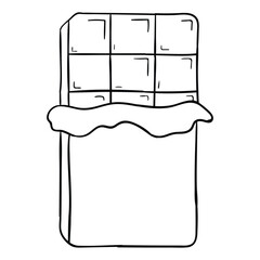 Chocolate bar vector. Suitable for snack or food and drink icon, sign or symbol.