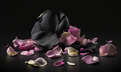A Delicate Dance: Rose Petals and the Mystery of the Black Background
