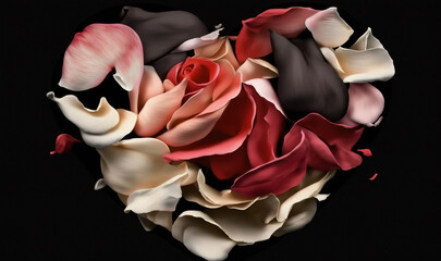 A Delicate Dance: Rose Petals and the Mystery of the Black Background