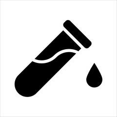 Laboratory test linear icon. Lab diagnostics. Test tubes. Scientific laboratory. vector illustration on white background