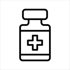 Medicine Bottle Icon. vector illustration on white background