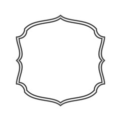 outline with gold color art stroke for wedding frame and invitation