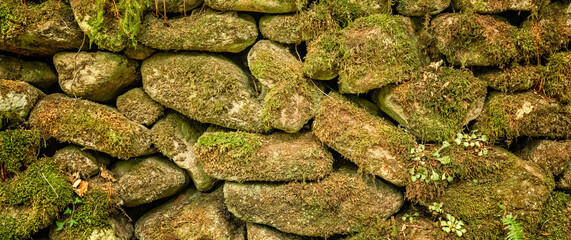 Natural Stone Wall Textured Background